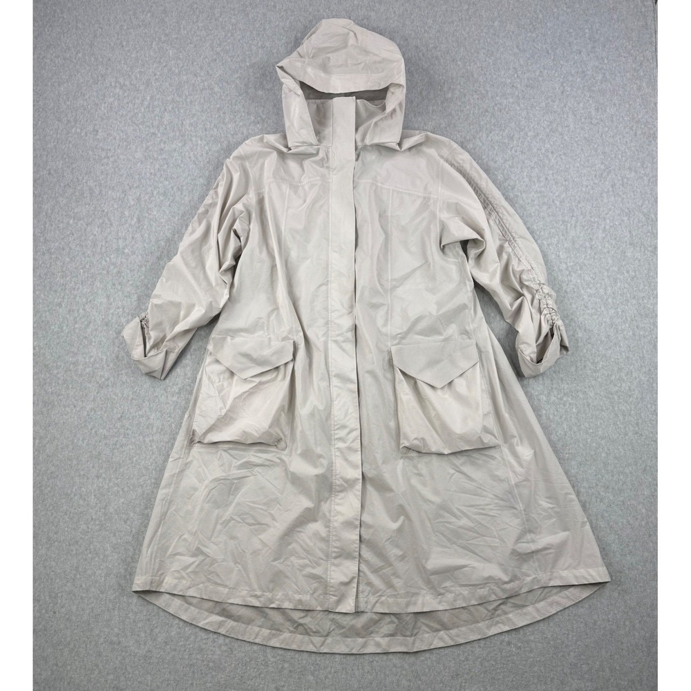 Lululemon Rain Jacket Womens 6 Beige Water Repellent Lightweight Hooded Coat
